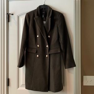 Forever 21 Double Breasted Military Coat